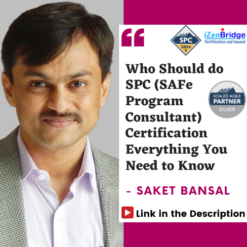 iZenBridge's tweet photo. A SAFe Programme Consultant (SPC) is a change agent who drives an organization by a Lean-Agile transformation with training, coaching, facilitating, and mentoring.
Check out the video to know more:-
https://t.co/hVNfYnA5pS
#SAFe #ScaledAgile #SAFeFramework #agile https://t.co/rSZ0Js2Jkp