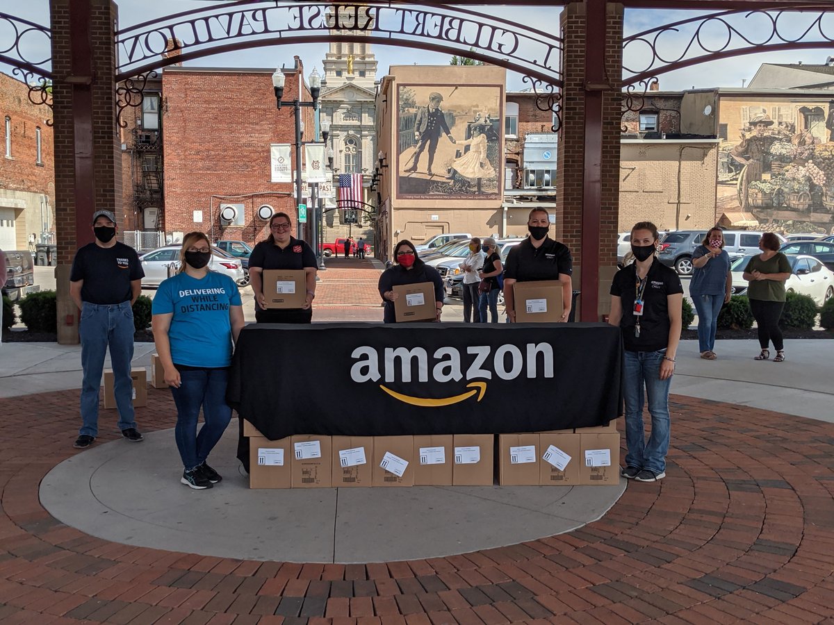 GovMikeDeWine's tweet photo. #ThankYou to @amazon for donating more than $1.2 million worth of #COVID19 supplies - including masks and sanitizer - to #Ohio non-profits!  👏

#InThisTogetherOhio
#StaySafeOhio https://t.co/J9lS3GyMcx