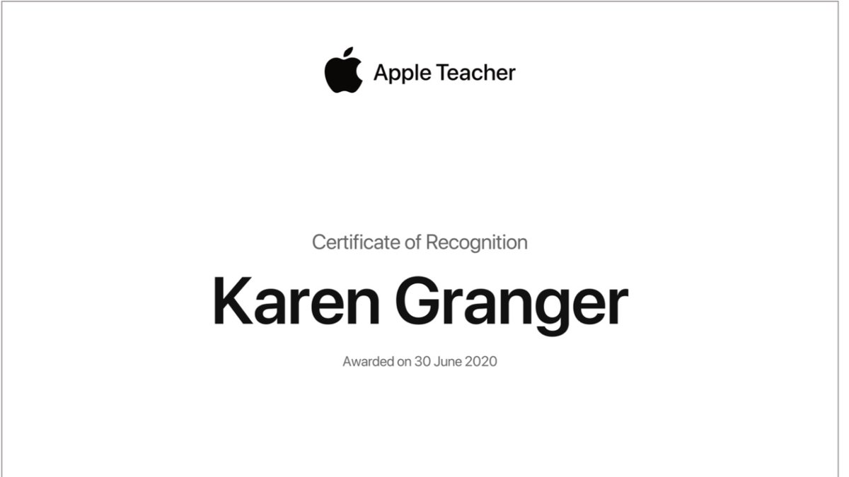 Karen_G101's tweet photo. Delighted to  complete  the Apple Teacher Badge 😊 https://t.co/mrBG9gzSIj