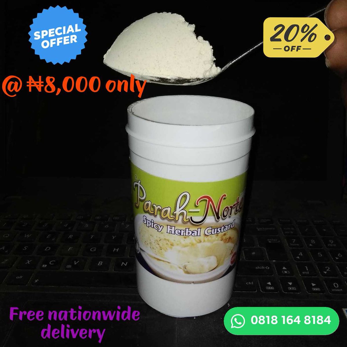 ParahNorte's tweet photo. Having irregular period, blocked Fallopian tube, infertility, fibroid, ovarian cyst, asthma, infections, staphylococcus, diabetes or inability to conceive after stopping family planning. Get natural healing with Parah Norte herbal custard at N8,000 only. WhatsApp: 08181648184 https://t.co/ZEZj2jV5zw