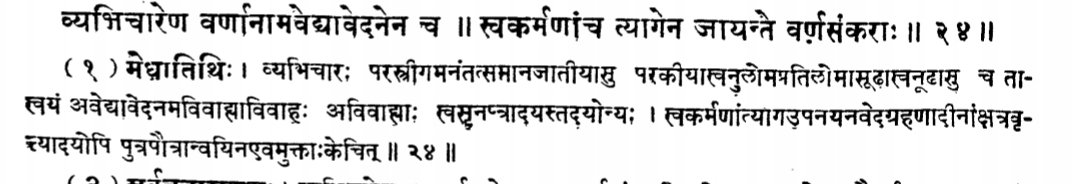 First let's look at Manusmriti - Those born out of "Adultery" , among "Same varna" or different Varna, those born out of "incest", or those born to people who have neglected their dutiesAre called "Varnasankaras" Manusmriti(10.24)See Medhatithi's comment-