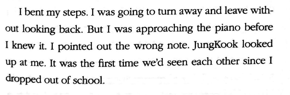  Timeline 1They meet again 2 years after YG's expulsion. YG is drunk in the street and hears piano in the distance. This scene is exactly the events of First Love short film. He feels like he forgot "something priceless" which could be both JK or the piano 