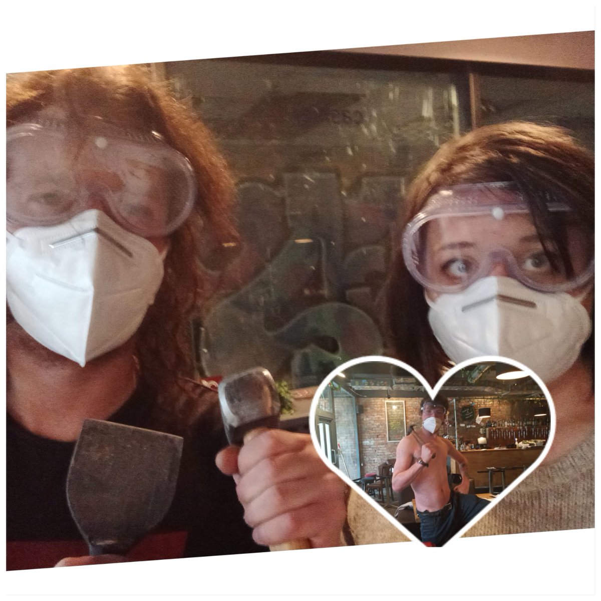 OverDraughtMCR's tweet photo. How's your end of lockdown prep going? Here at Overdraught the staff are in smash mode breaking down the old bank office to build our new area 
#levenshulme #pimpmypub #whereisdomsshirt #gogglechic https://t.co/XMibFK3d2Z