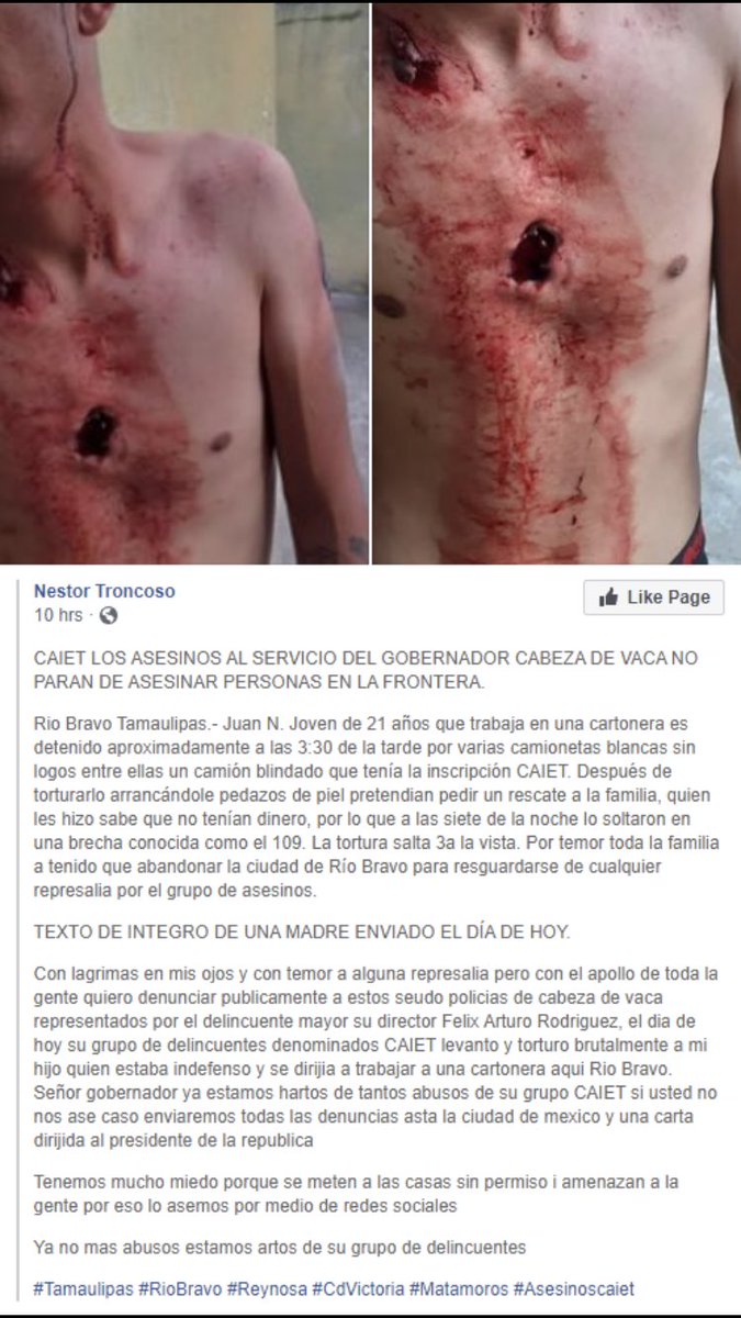The US is bypassing the federal government of Mexico to partner directly at the state level with the Governor of Tamaulipas, and one of the most corrupt police forces in all of Mexico. The police in Tamaulipas are torturing, executing and disappearing people on a regular basis.
