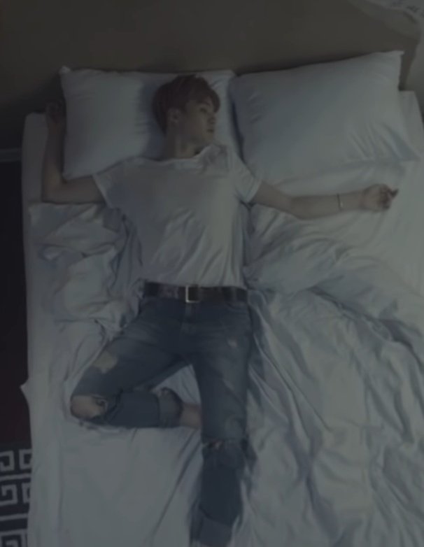 Also has the famous scene of Yoongi longing for the person on the empty side of his bed. JK as always been suspected to be this person, thankfully Save Me came to confirm 