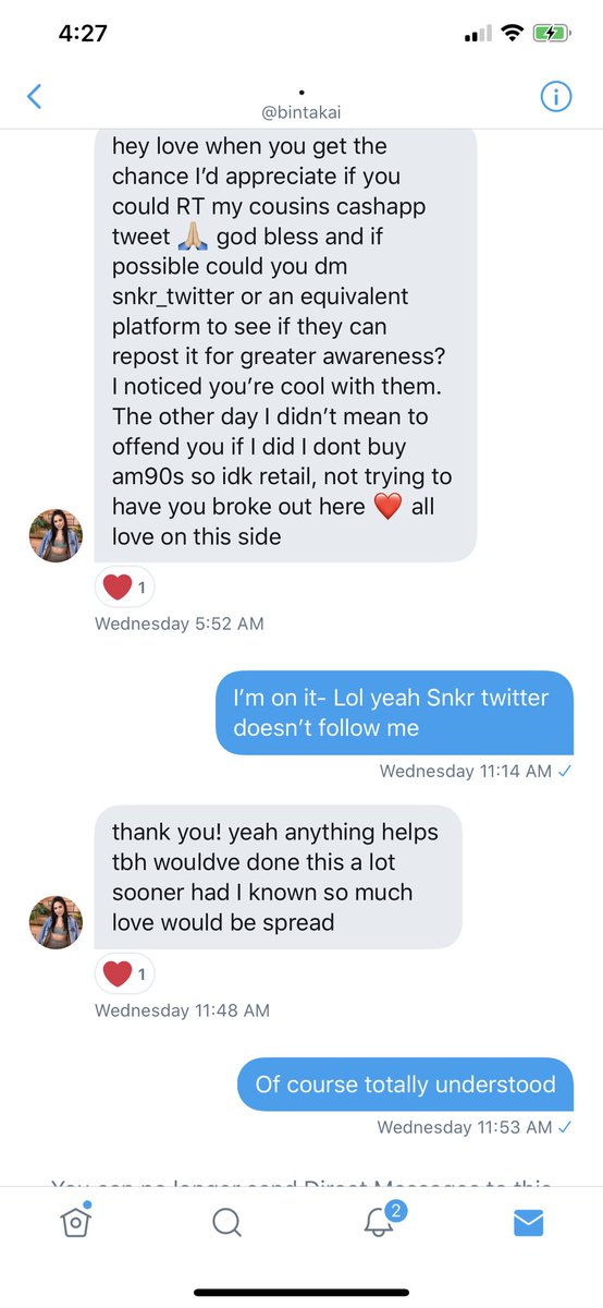 I start talking to others in the community and they say they all got the exact same message when she hadn’t even been previously following or interacting with. I truly hope this is actually to help her cousin but I am interested in others who had been involved in this.