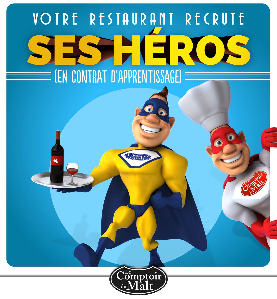 Parce que nous croyons à l'alternance, #LeComptoirduMalt vous propose des contrats d'#apprentissage en #Salle et #Cuisine dans tous ses #restaurants de la région HDF et Normandie ! À vos CV pour une longue et belle aventure ! 
📩 CANDIDATURES 👉 pmankowski@lecomptoirdumalt.fr