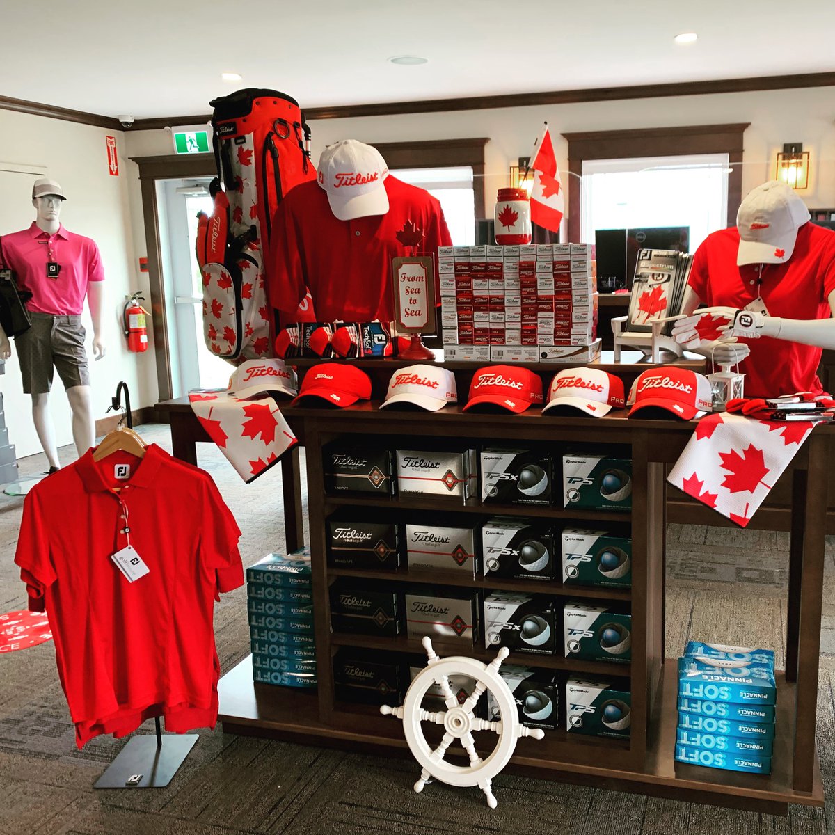 We are Canada Day ready here @LakesatBenEoin stop by to get your red and white gear today! #CanadaDay2020 🇨🇦 ⛳️