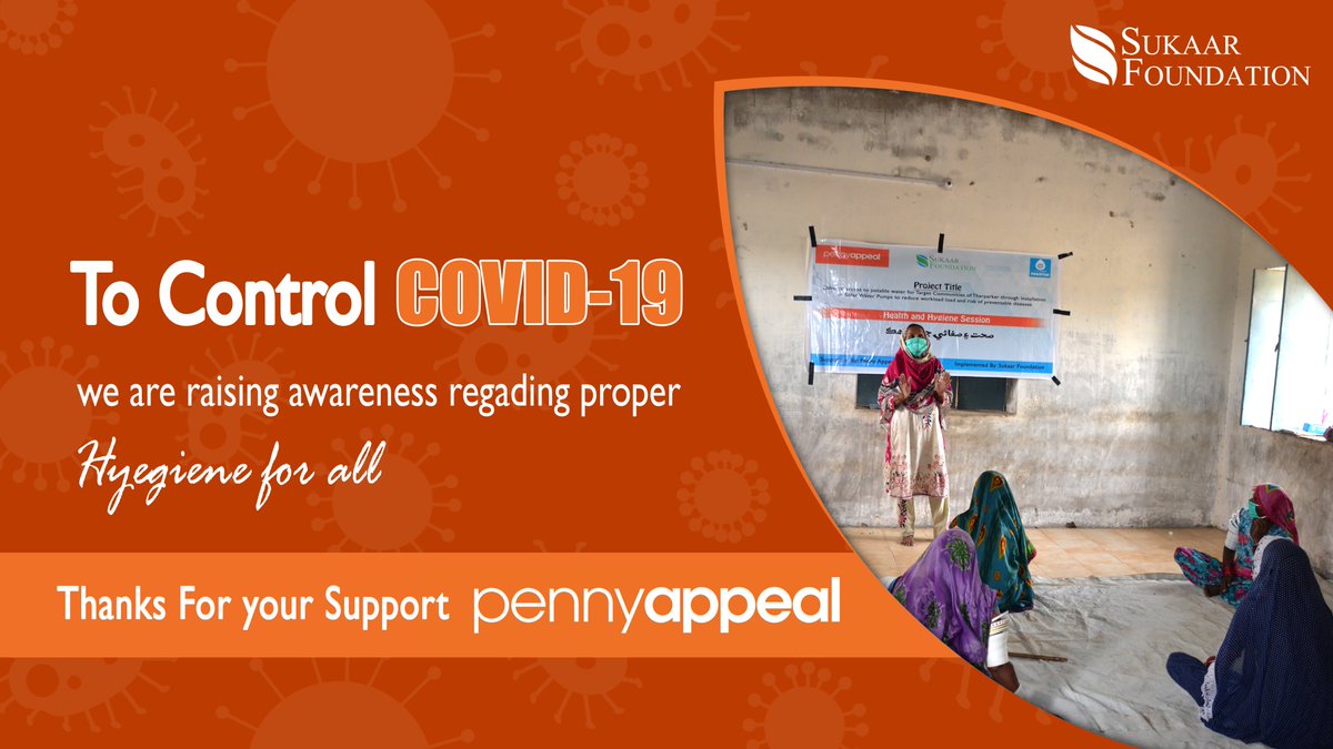 SFtharparkar's tweet photo. Hygiene knowledge has never been more critical, not only to combat COVID-19, but to prevent a range of other infections. Yet, nearly six months since the onset of the pandemic, Sukaar Foundation with the support of @pennyappeal providing access to Hygiene Awareness.
#Covid19 https://t.co/UfQdEN8Mdl