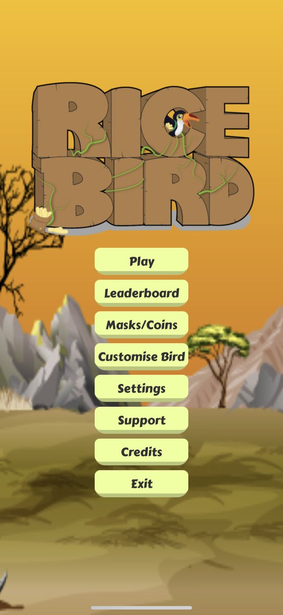 ricebird — a cute flappy bird-like game. the ad revenue is donated to action against hunger - a charity which saves the lives of malnourished children.