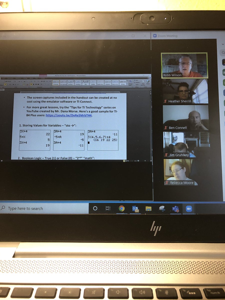 CurlyHdMathNerd's tweet image. #panstem Getting started this morning with Robb Wilson from TI sharing his top 10 with the TI-84
PanSTEM 2020 Virtual Conference with ESC 16 and ESC 17