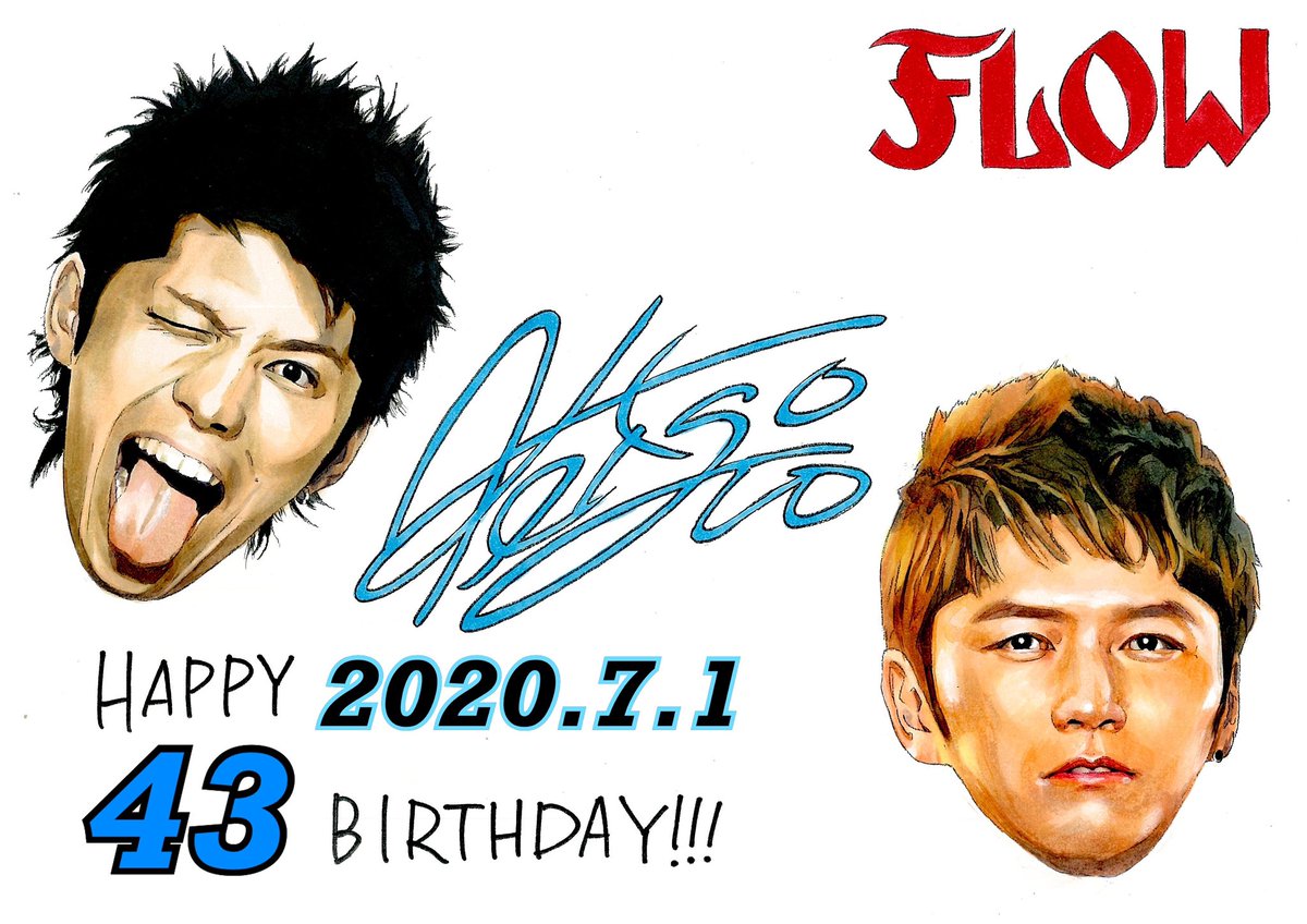 KEIGOさん
誕生日おめでとうございます?㊗

【FLOW】ボーカル『KEIGO』祝43歳
バースデー記念 2020✨??

過去のイラストを新たに再編集? 

良き一年になりますように…
いつまでもイケメンでいてください。

#KEIGO誕生祭2020
#FLOWアニメ縛り聴会議
#FLOWアニメ縛り幕張 