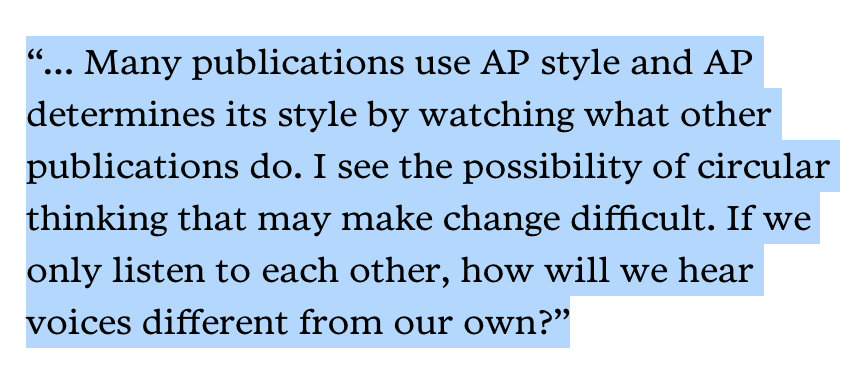 In 2003,  @alyco wrote about capital B Black for Poynter, and he predicted the trouble with the process at the time