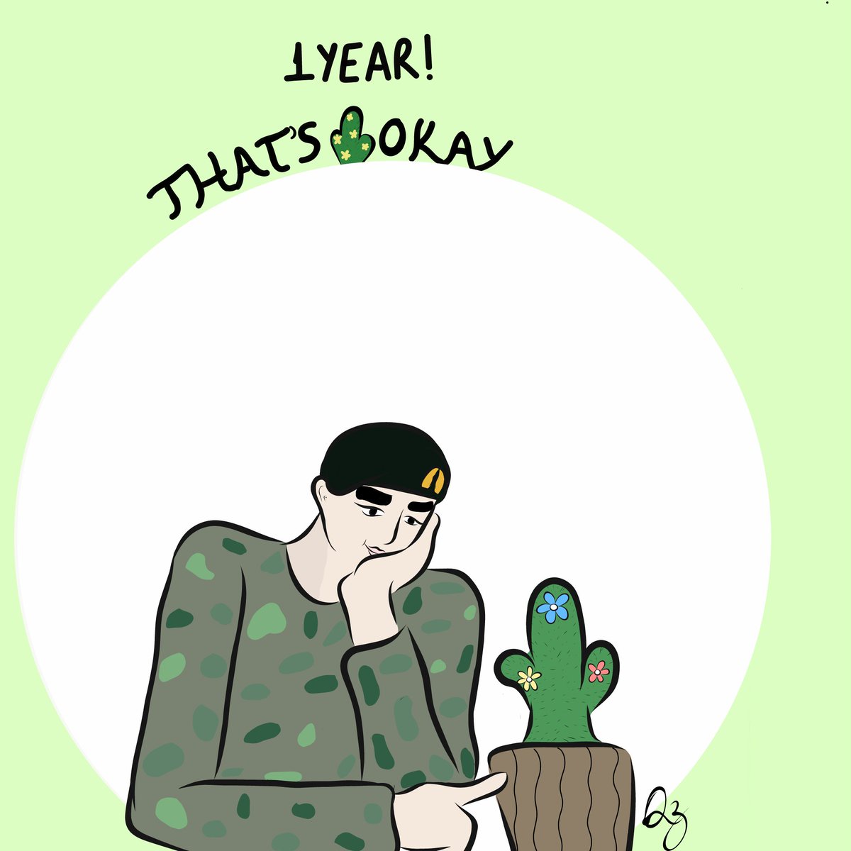 i12ksoo's tweet photo. Today it's been a year since That's Okay was launched and you joined the army. And I wanted to have the words to explain how this song has comforted me for 1 year.
Thanks for that gift! I love you

I dedicate this drawing to you 🌵❤
#ThatsOkayItsYourDay
#ThatsOkay1stAnniversary https://t.co/gbAR95K44B