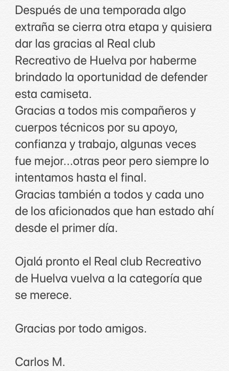 Gracias <a href="/recreoficial/">RC Recreativo de Huelva</a> ⚽️