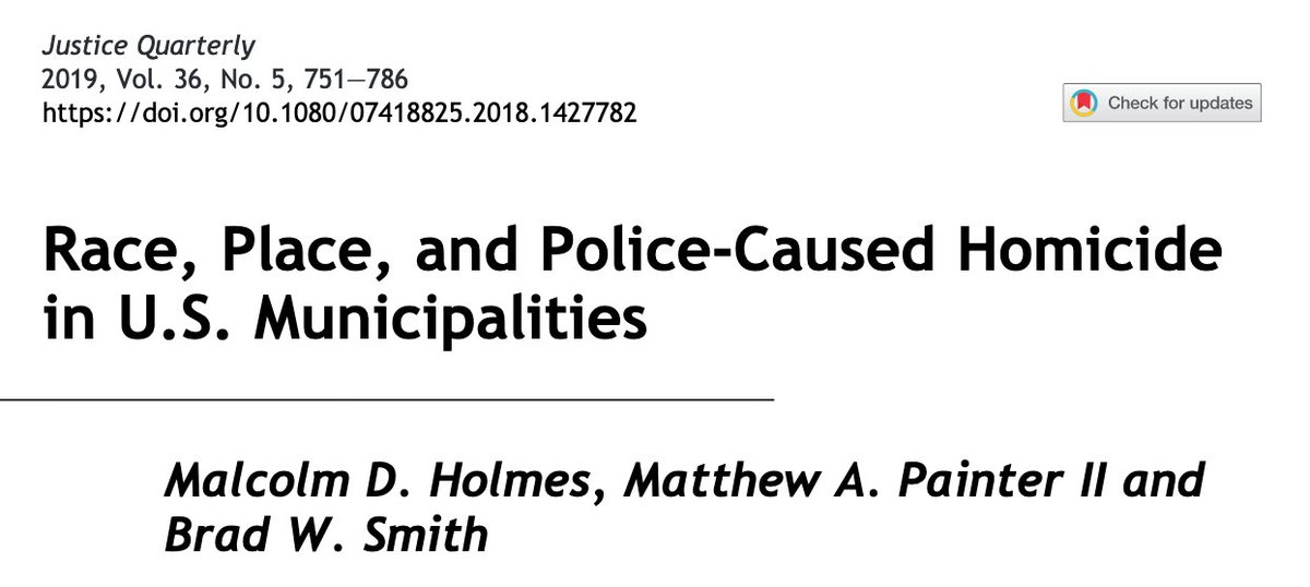383/ "The two studies provide[] compelling evidence that blacks in highly segregated cities experience greater exposure to police violence... Large cities are divided into 'free-fire zones' where police violence is prevalent and acceptable, and 'sleepy hollows' where it is not."