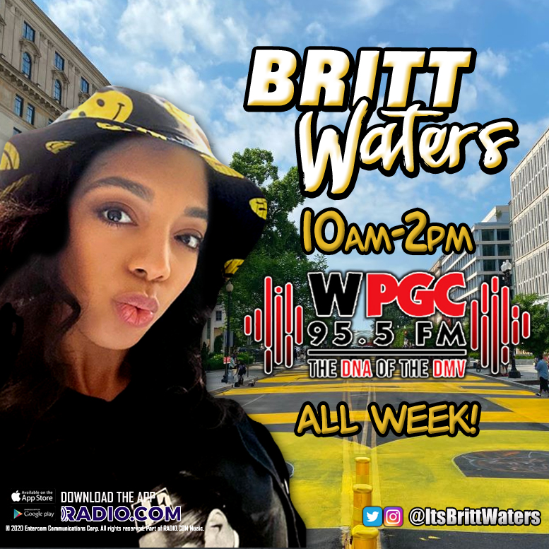 MixMastaB's tweet photo. All week on @wpgc it's @ItsBrittWaters 10am-2pm playing all your favorite jams to get you through the day. Download the @Radiodotcom app and listen on the go. WPGC #DNAofTheDMV https://t.co/dSPTnXH5VB