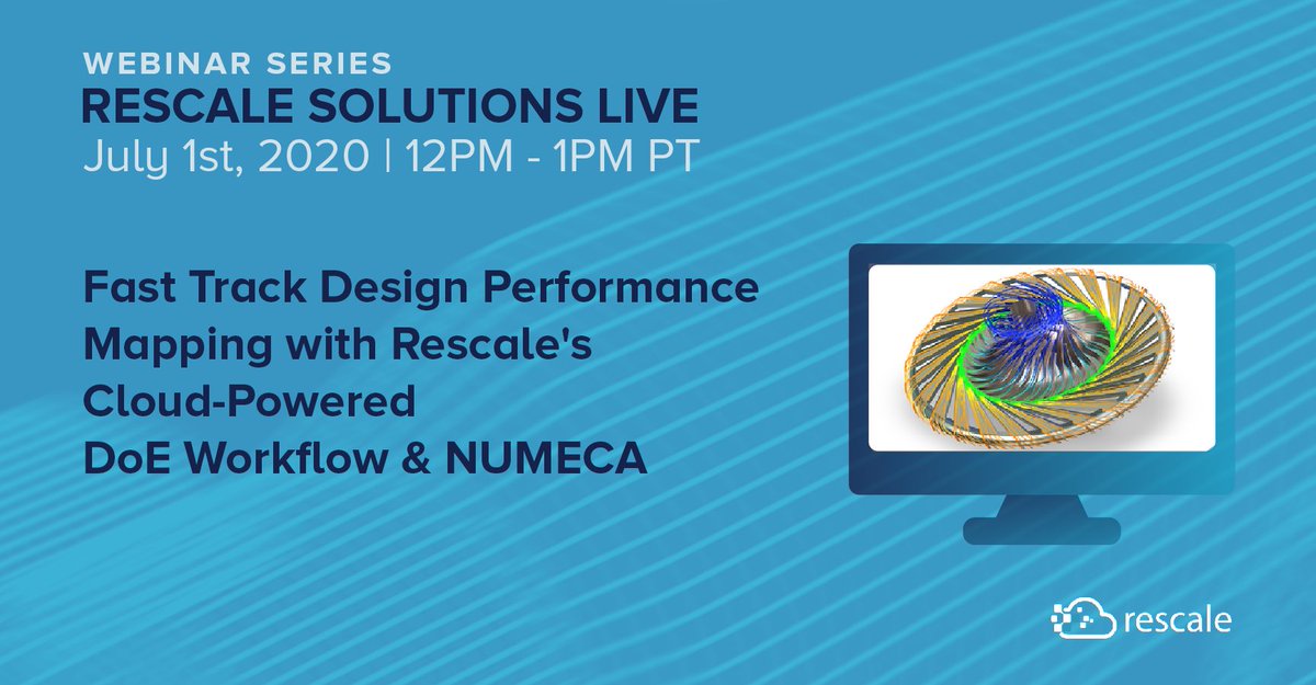 TOMORROW! Join us &amp; featured guest Alain Demeulenaere, Managing Director at NUMECA USA, as we go over how to leverage virtually unlimited cloud resources to quickly obtain your design’s performance data. #Webinar #cloudHPC #Engineering
info.rescale.com/rescalesolutio…