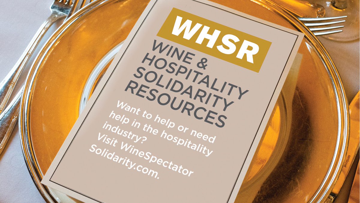 WineSpectator's tweet photo. We stand in solidarity with restaurant workers and business owners as the hospitality industry works to get back on its feet, after being hit hard by the #covid19 crisis. If you'd like to help or you are seeking assistance, head to our WHSR resource page. https://t.co/3kzVQw4GQI https://t.co/HAyqiHF6Qw