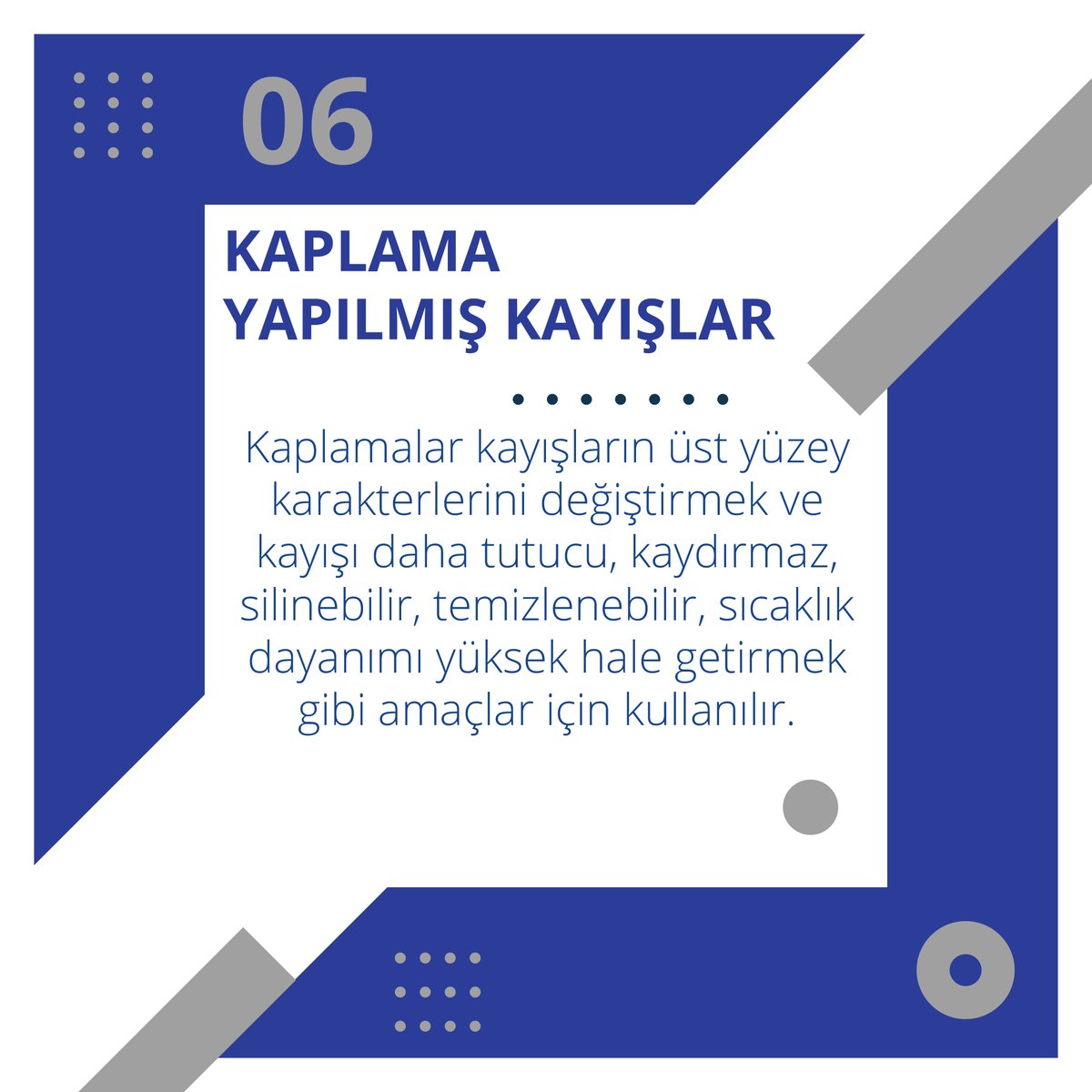 multisistem_tr's tweet photo. Kaplamalar kayışların üst yüzey karakterlerini değiştirmek ve kayışı daha tutucu, kaydırmaz, silinebilir, temizlenebilir, sıcaklık dayanımı yüksek hale getirmek gibi amaçlar için kullanılır. #türkiye #ilk #yerliüretim #milli #yerli #zaman #kayış #sanayi #üretim #kalite https://t.co/DImB6FEWKM