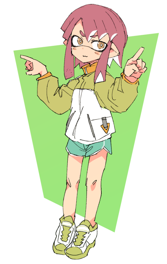 インクリング ,イカガール(スプラトゥーン) 「シンプルらくがき 」|器械のイラスト