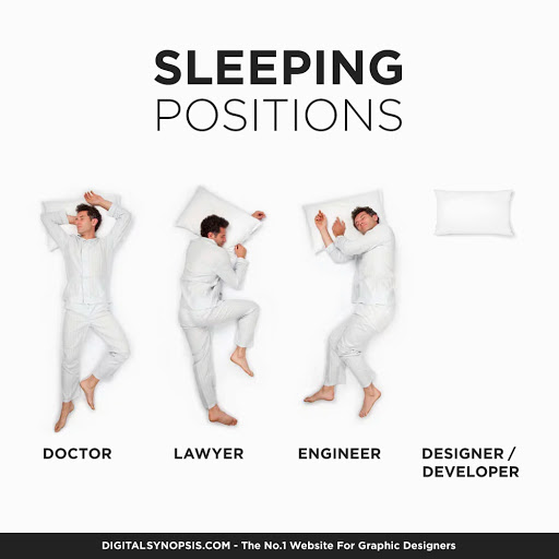 DesignerDepot's tweet photo. How do YOU sleep? https://t.co/jleM6mnYWY