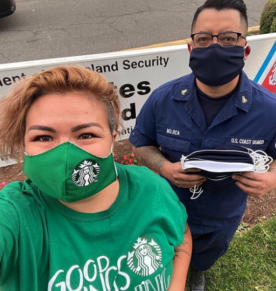 looptworks's tweet photo. Looptworks &amp; @Starbucks recently collaborated to provide over 4,000 DIY mask kits to Starbucks employees around the country. Partners, like Susana M., helped sew and provide these masks for members of their community, keeping health and the planet top of mind through these times. https://t.co/Qvyenknk6C