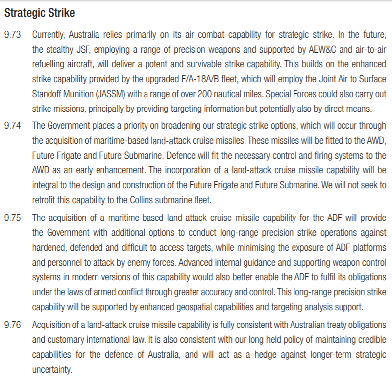 Bit more thinking, and realised some of these concepts seemed familiar, hinting perhaps at more of the same. Here is an extract from the 2009 Defence White Paper: