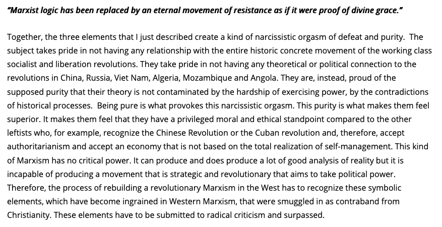Jones Manoel ( @_makavelijones) on Marxism, Christianity, and "The West" https://blackagendareport.com/western-marxism-loves-purity-and-martyrdom-not-real-revolution