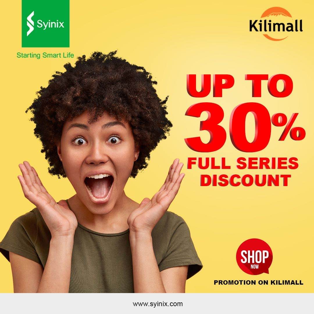SyinixKE's tweet photo. Let's think BIG SAVINGS!!!
Enjoy 30% OFF on the 32'' Digital and 43'' Smart Syinix TVs
Prices are low, now don’t be slow
🏃♂️🏃♀️ Head on to @Kilimall and shop now! 👉👉👉 https://t.co/7bO5w5bCEe
#SyinixTVs #Discounts #SalePromotion #KilimallKenya https://t.co/fUslx3P4Gn