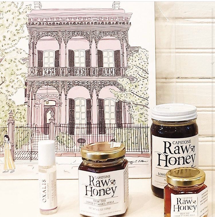 Thank you for the post @neworleanstidbits! 💙🙏 All of this local goodness can be found in our shop 🥰
・・・
Oh hey, honey🍯 The buzz from @capstonecommunity in the Lower 9th Ward is that you can adopt a hive and have this golden goodness, too🐝🐝🐝🐝 #tidbitstips