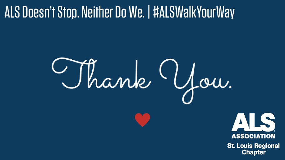 ALS_STLRegion's tweet photo. Thanks to the dedication of our community, the St. Louis #ALSWalkYourWay raised over $297,000 for people with #ALS! Thank you for helping our Chapter continue to provide help & hope for #OurALSCommunity. https://t.co/QQqL2mCUFL