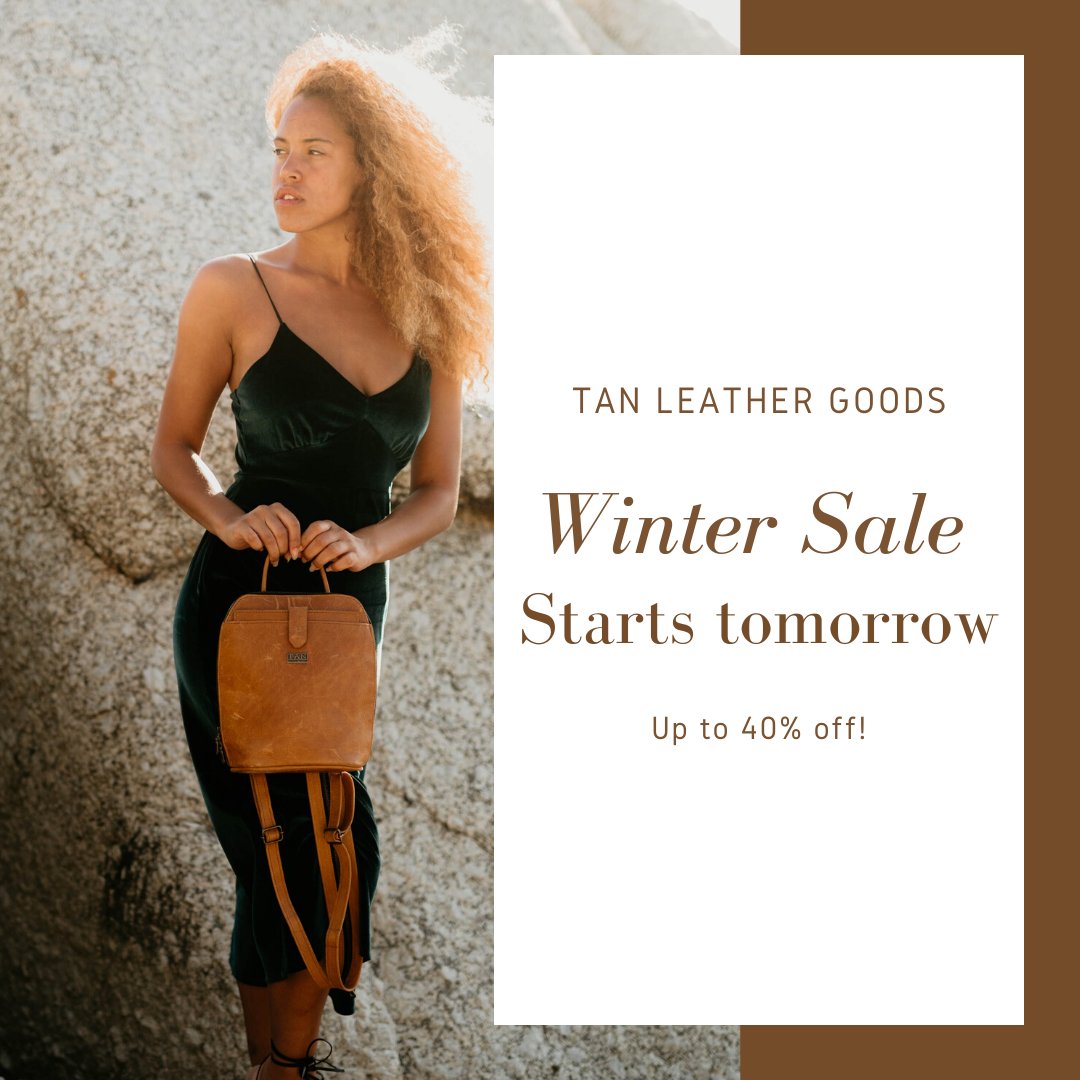 tanleathergoods's tweet photo. Are you ready for the ultimate winter sale? Get up to 40% off selected products, starting tomorrow. 

Shop online: https://t.co/LadcihbUqf https://t.co/4OIbRnD51y