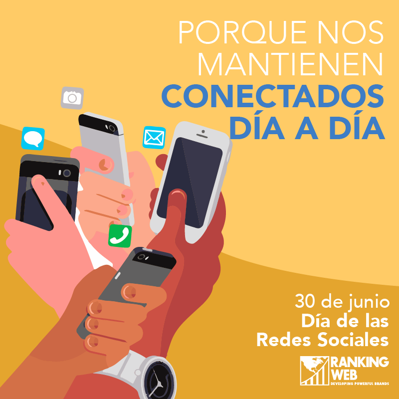 rankingweb's tweet photo. En la actualidad, las redes sociales se han hecho indispensables no sólo para estar cerca de los seres queridos, sino también para conectar con nuestras marcas y negocios favoritos de manera sencilla y en cualquier momento. ¡Feliz #DíaDeLasRedesSociales! #RankingWeb https://t.co/mekAP6Tnau