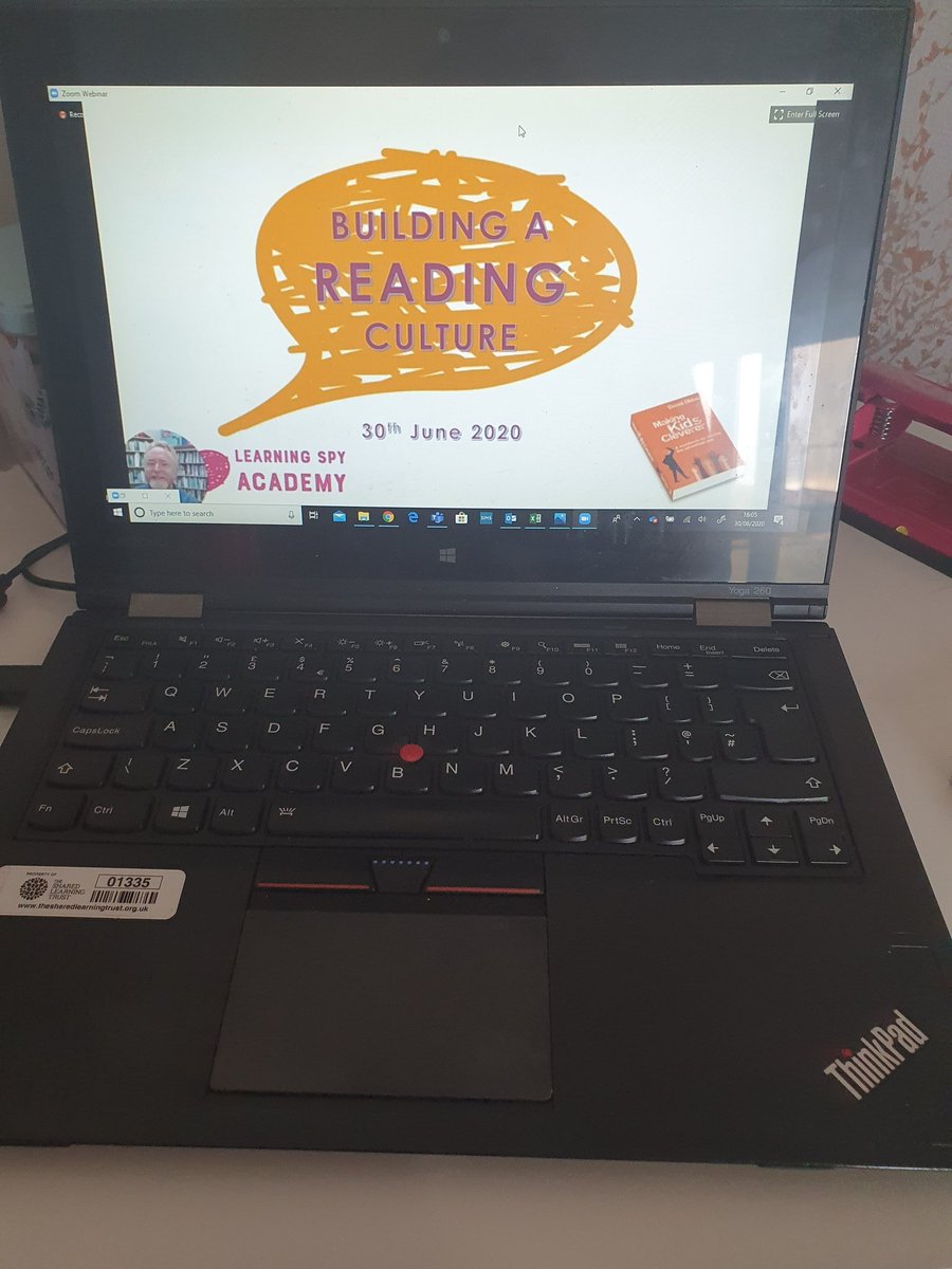 MrsPHT's tweet photo. Another insightful webinar session with @DavidDidau on building a reading culture. Haven't we been offered some incredible development as professionals during lockdown?
#ukedchat #lockdowncpd #teacher5aday https://t.co/7VreHl0qrP