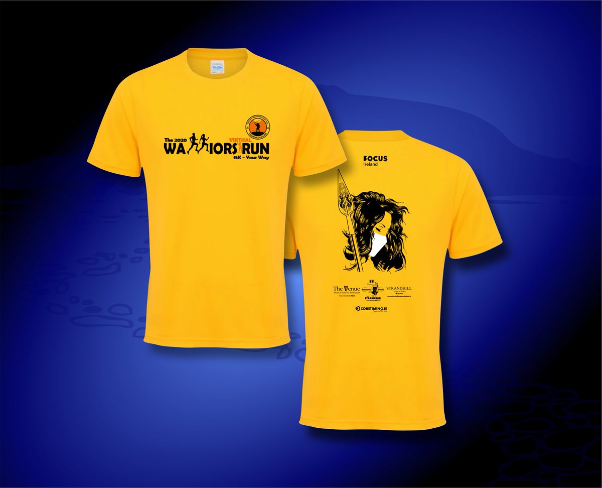 👉VIRTUAL WARRIORS RUN👈
Registration on warriorsrun.ie from Tues 7th July at 4pm to Midnight on 31st July.  Basic Registration is €15 and all will go to Focus Ireland.  Supplemental registrations available if you would like a souvenir T-Shirt or Medal or both.