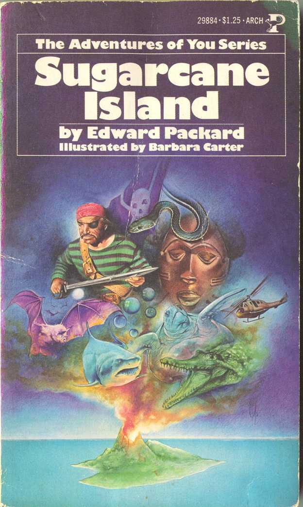 But the big breakthrough for gamebooks came in 1976 with the publication of Sugarcane Island by Edward Packard - the first book in the highly successful 'Adventures Of You' series from Pocket Books.