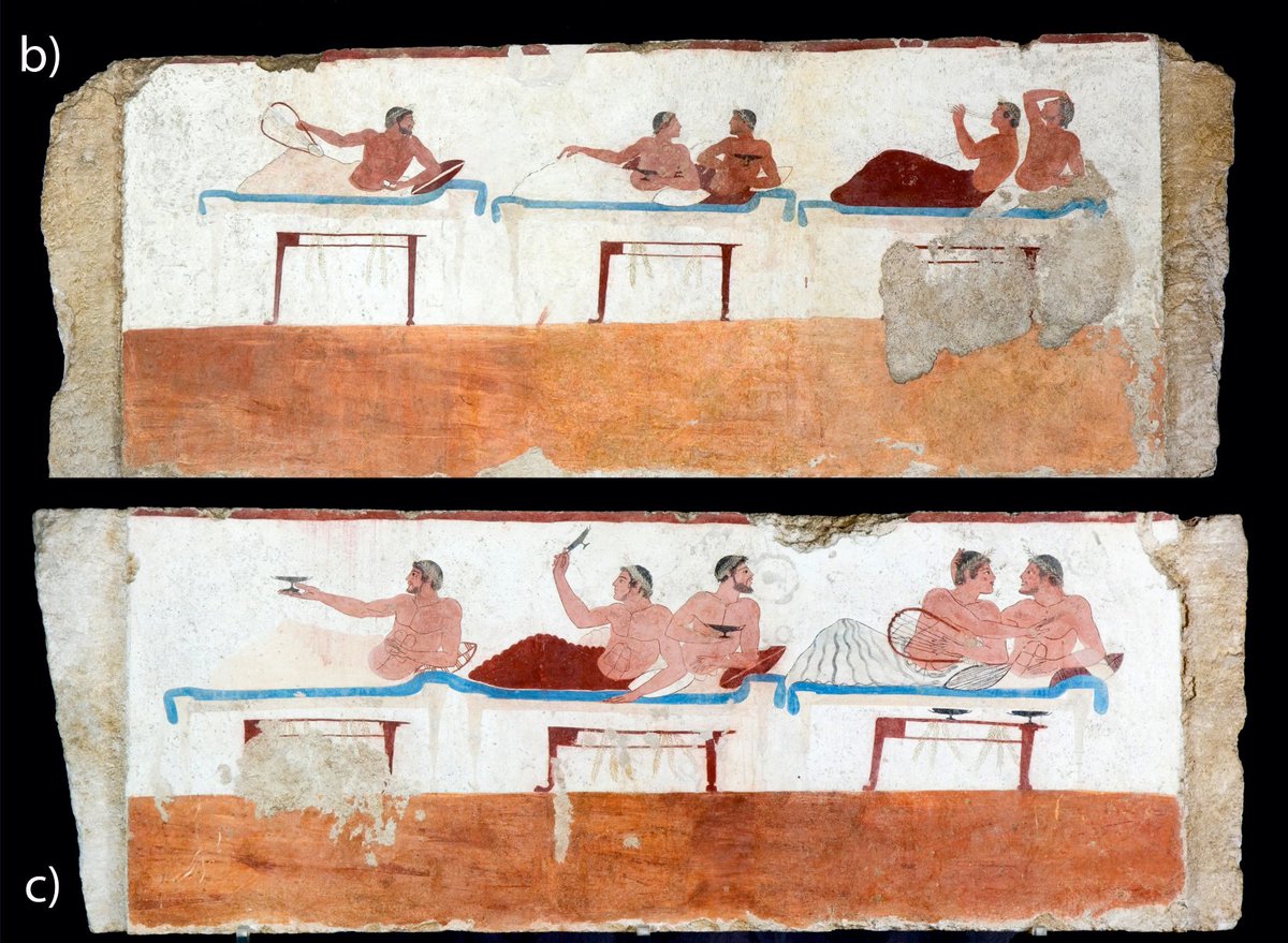 This  #thread presents the latest scientific analysis performed in  @paestumparco, concerning the pigments used for the Tomb of the Diver. Let’s discover how  #HeritageScience is a great tool to gain knowledge about art and archaeology. https://twitter.com/cinnabarim/status/1258417121945681920