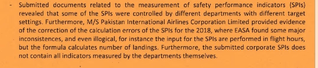 "EASA found major inconsistencies, even illogical, for instance, the input for SPIs are performed in flight hours, but the formula calculates the number of landings." 7/n