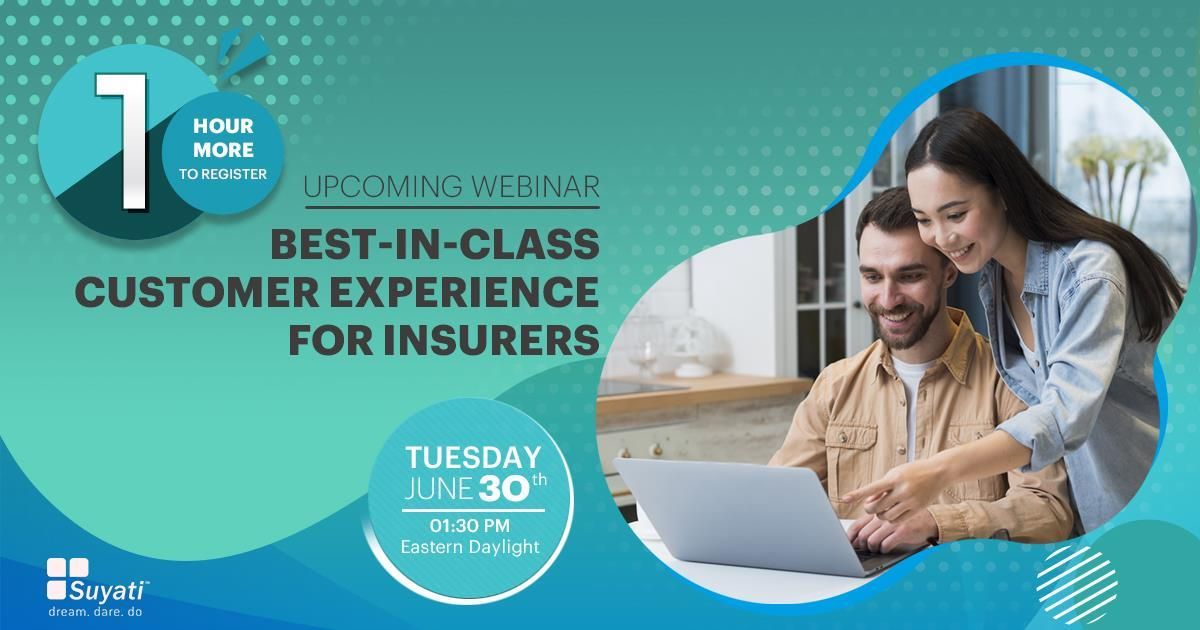 suyatitech's tweet photo. 1 hour to go for the #webinar on ‘Best-in-Class Customer Experience for Insurers’. Join the top #CX experts in the #insurance industry for tips in crafting the ultimate #customerexperience amid crisis. Book your free seat!
https://t.co/YACHf4AiTI
#FluidCX4Insurance #Insurtech https://t.co/QRSwEpuB5J