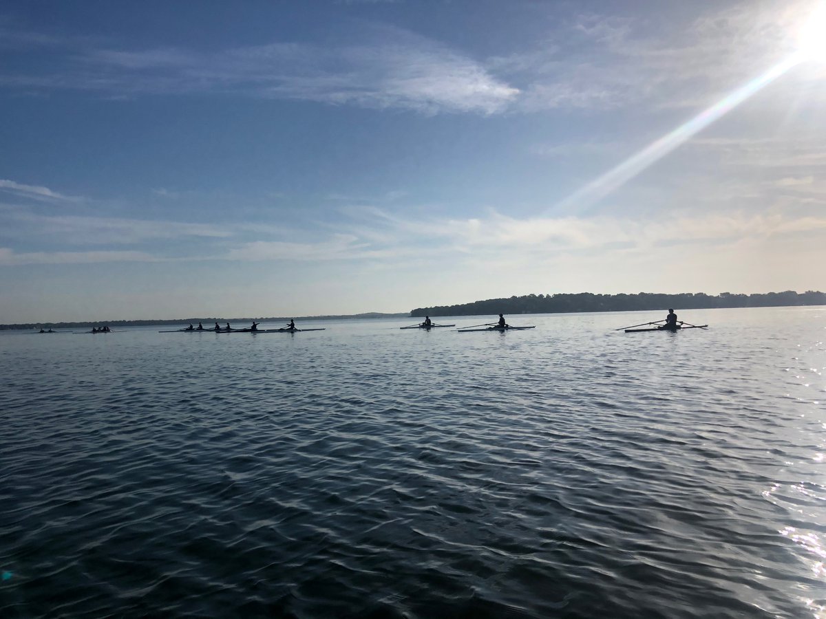 rowCRRC's tweet photo. The fleet is back!! Our Junior Men’s and Women’s teams did some competitive race pieces together this morning! Nothing like some friendly competition to gain some speed 😎 #gocrrc #rowing #madisonwisconsin #covid19 #freespeed https://t.co/Ath8MIJjVA