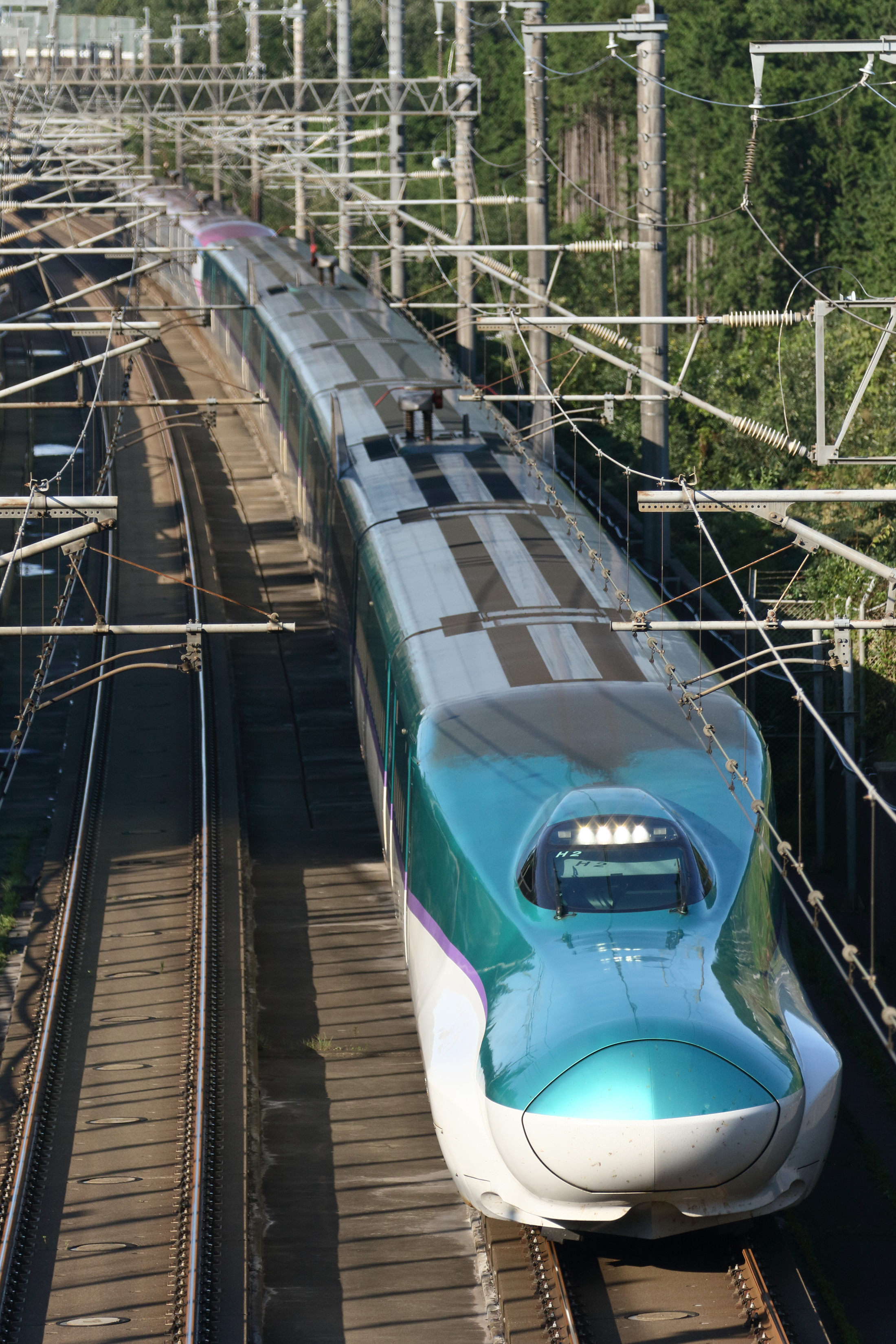 Masakazu Watanabe Photography H5系 E6系 H5系は本数の少なさも相まって はやこま 1時間ヘッドながらチャンスは限られます 撮影当時でも午後の上りはこの1本のみでした 東北新幹線 北海道新幹線 H5系 E6系 はやぶさ こまち 鉄道写真