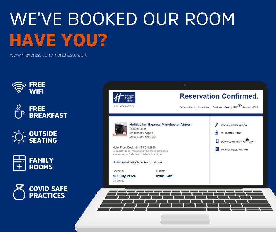 We’re making a come back! We’ll be reopening on 20th July so why not grab yourself a cheap stay before jetting off on holiday for a late summer vacation... hiexpress.com/manchesteraprt to book 👍👍