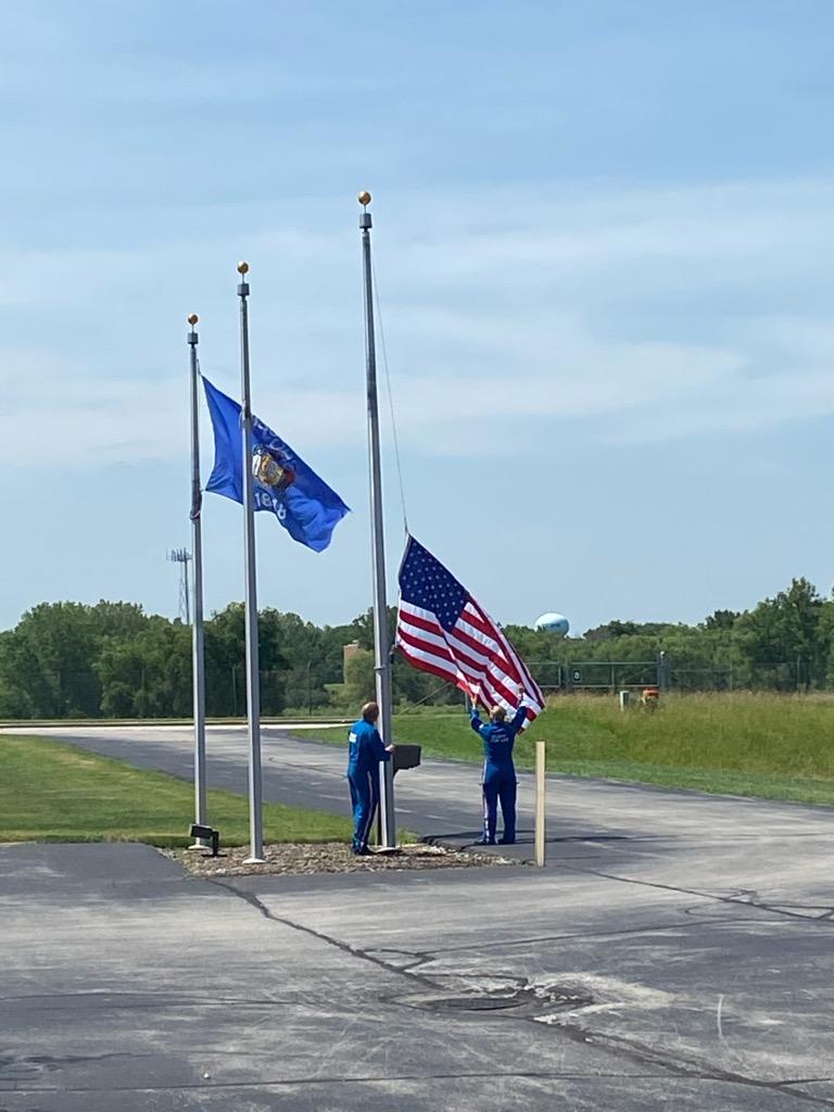 Today our med crew raised a new American flag at our Waukesha base, gearing up for what should be a beautiful Independence Day weekend!