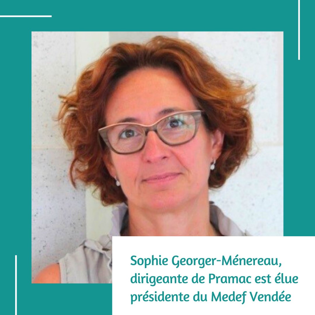 Lors #AG du <a href="/MEDEFVENDEE/">Mouvement des Entreprises de France #Vendée</a> qui s'est tenue ce Mardi 30 juin 2020, Sophie Georger-Ménereau, <a href="/sophiegm85/">Sophie GM</a>  51 ans, Dirigeante de l’entreprise PRAMAC SAS, à #Challans, a été élue #Présidente du <a href="/MEDEF/">Mouvement des Entreprises de France</a> Vendée en remplacement de Daniel Robin <a href="/Drobin_VM/">Daniel Robin</a> .
