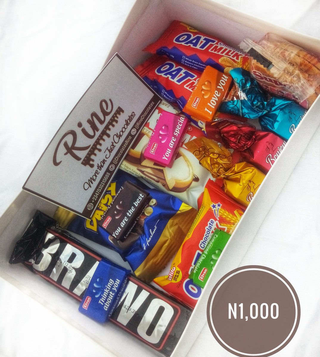 This is our LICKY LICKY Chocolate box.It is 1,000 naira.