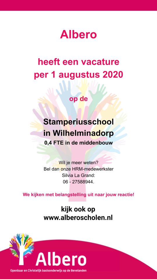 Wij zijn op zoek naar jou!! Welkom!