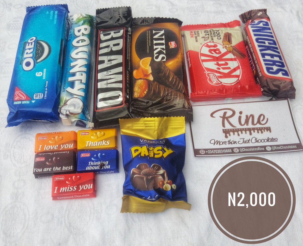 This is another type of our EAT YOURSELF TO ENJOYMENT Chocolate Box.It could come in any of the boxes or We could curate Yours according to preference.It is 2,000 naira only.
