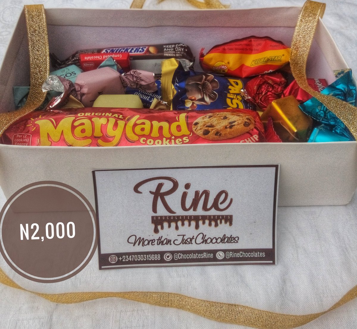 This is another type of our EAT YOURSELF TO ENJOYMENT Chocolate Box.It could come in any of the boxes or We could curate Yours according to preference.It is 2,000 naira only.