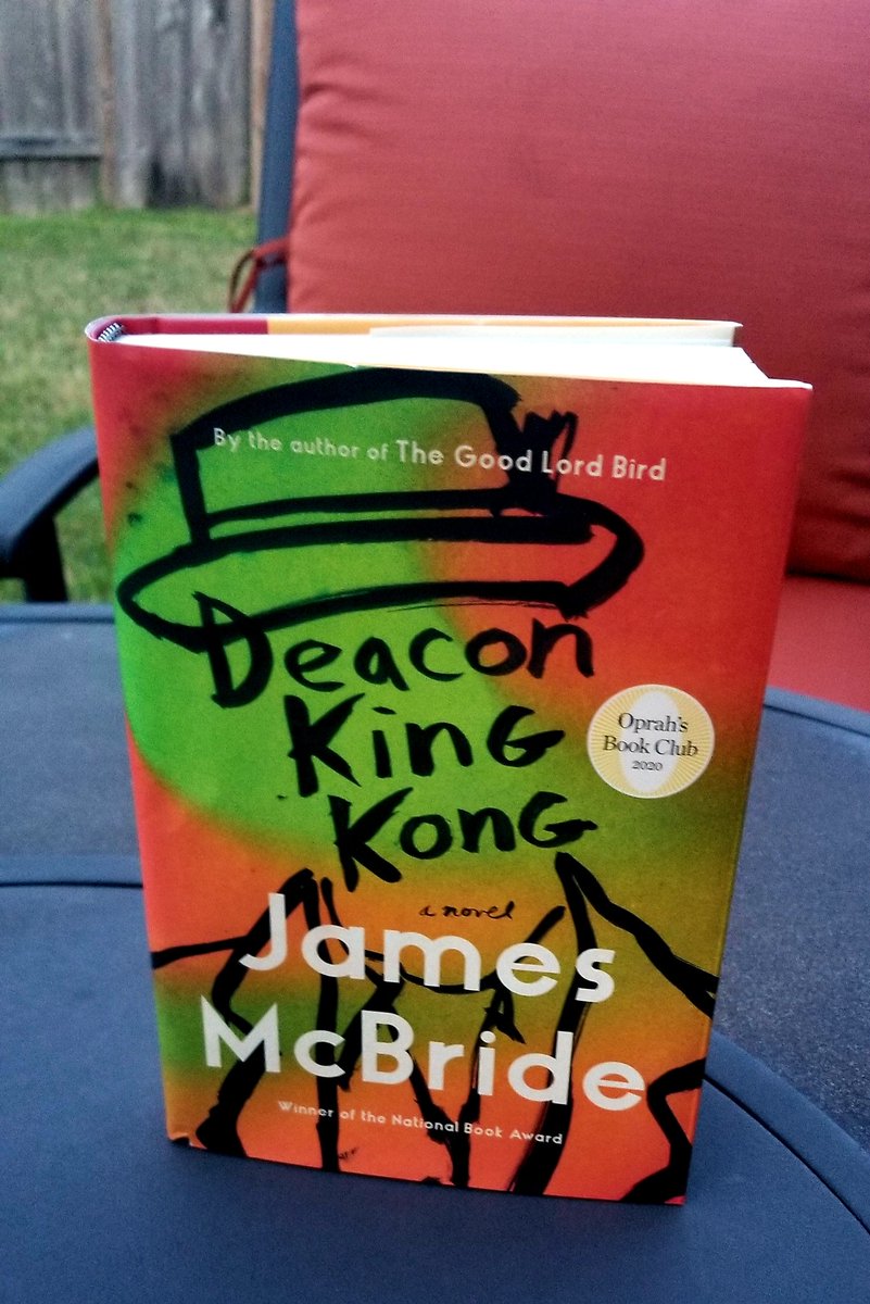 My next #summerread is @OprahsBooks pick, 'Deacon King Kong' by @DaReal_JMcBride. It is set in a Brooklyn housing project in 1969 & centers on the shooting of a drug dealer by an aging & tipsy church deacon.  I heard it's hilarious with many twists & quirky names! 🤓